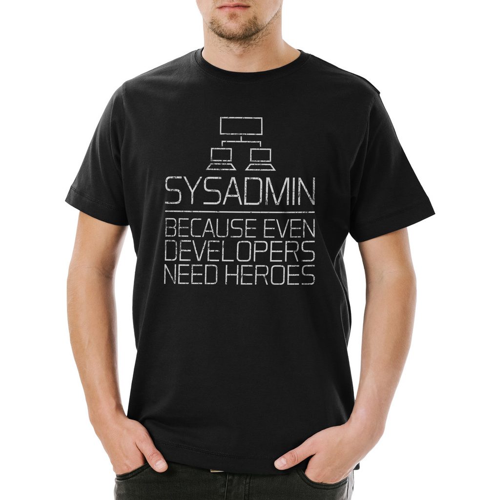 Urban Backwoods Sysadmin T-Shirt Schwarz